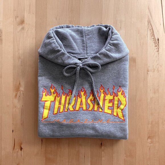 Classic Thrasher Flame Logo Hoodie Mens Small - Picture 5 of 5